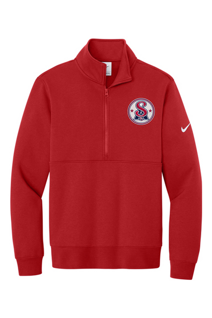 Southern Aces Volleyball Embroidered Nike Club Fleece Sleeve Swoosh 1/2-Zip