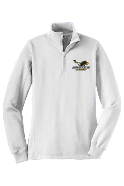 Honey Badgers Lacrosse Adult Women's Embroidered Quarter-Zip Pullover