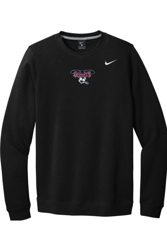 Stingrays Soccer Embroidered Nike Club Fleece Crew