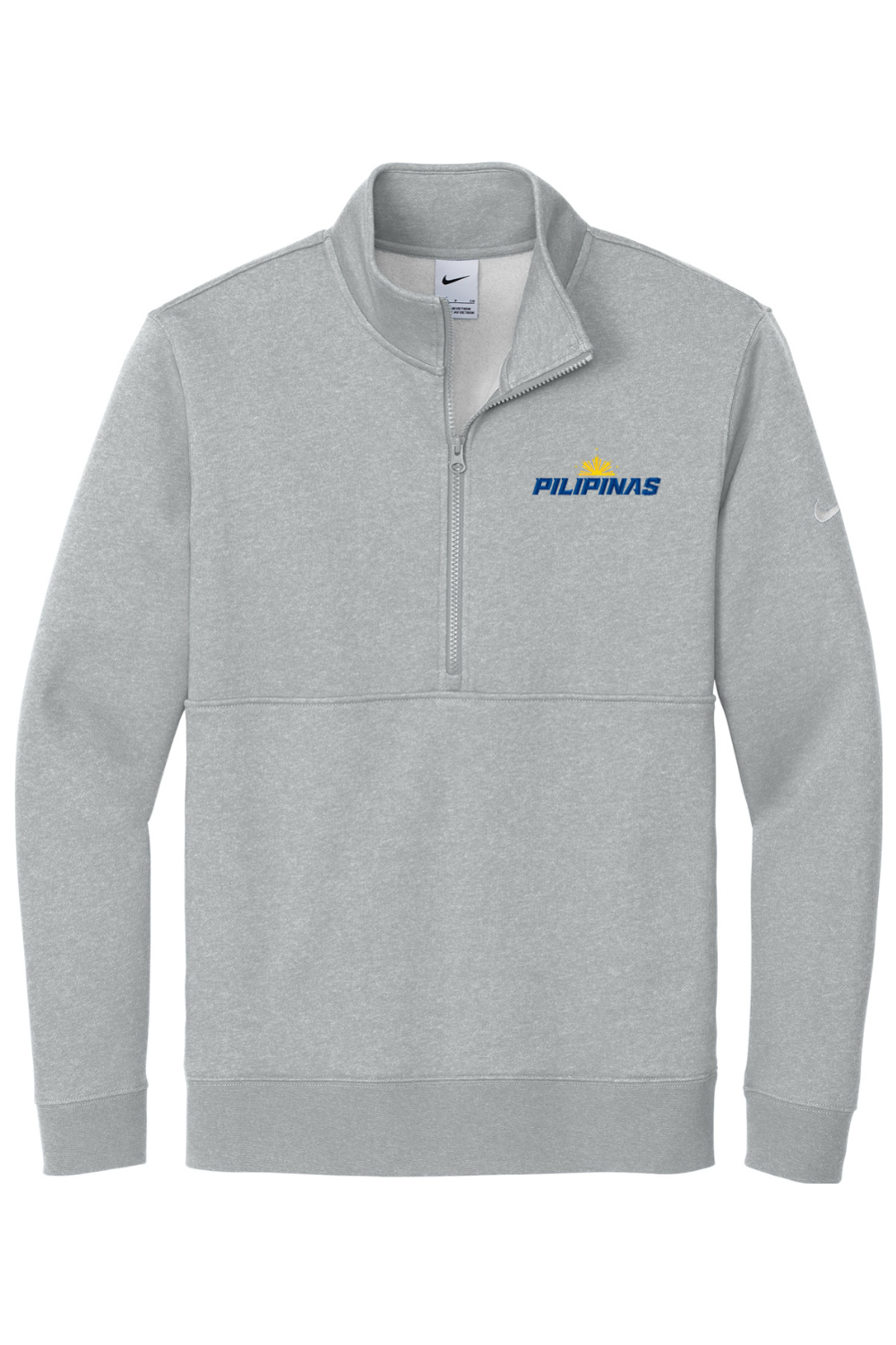 Philippines Lacrosse Embroidered Nike Club Fleece Sleeve Swoosh 1/2-Zip