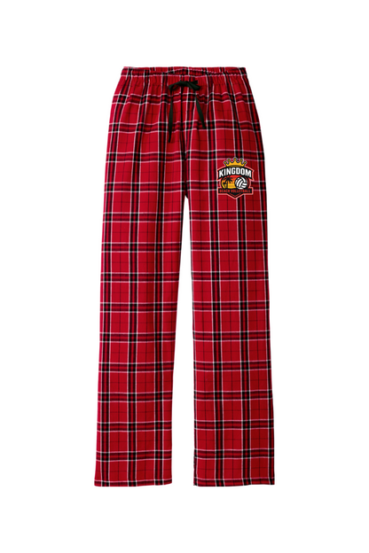 Kingdom Beach Volleyball Adult Women's Flannel Plaid Pants
