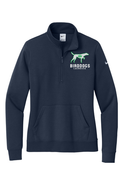 HHH Birddogs Embroidered Nike Ladies Club Fleece Sleeve Swoosh 1/2-Zip