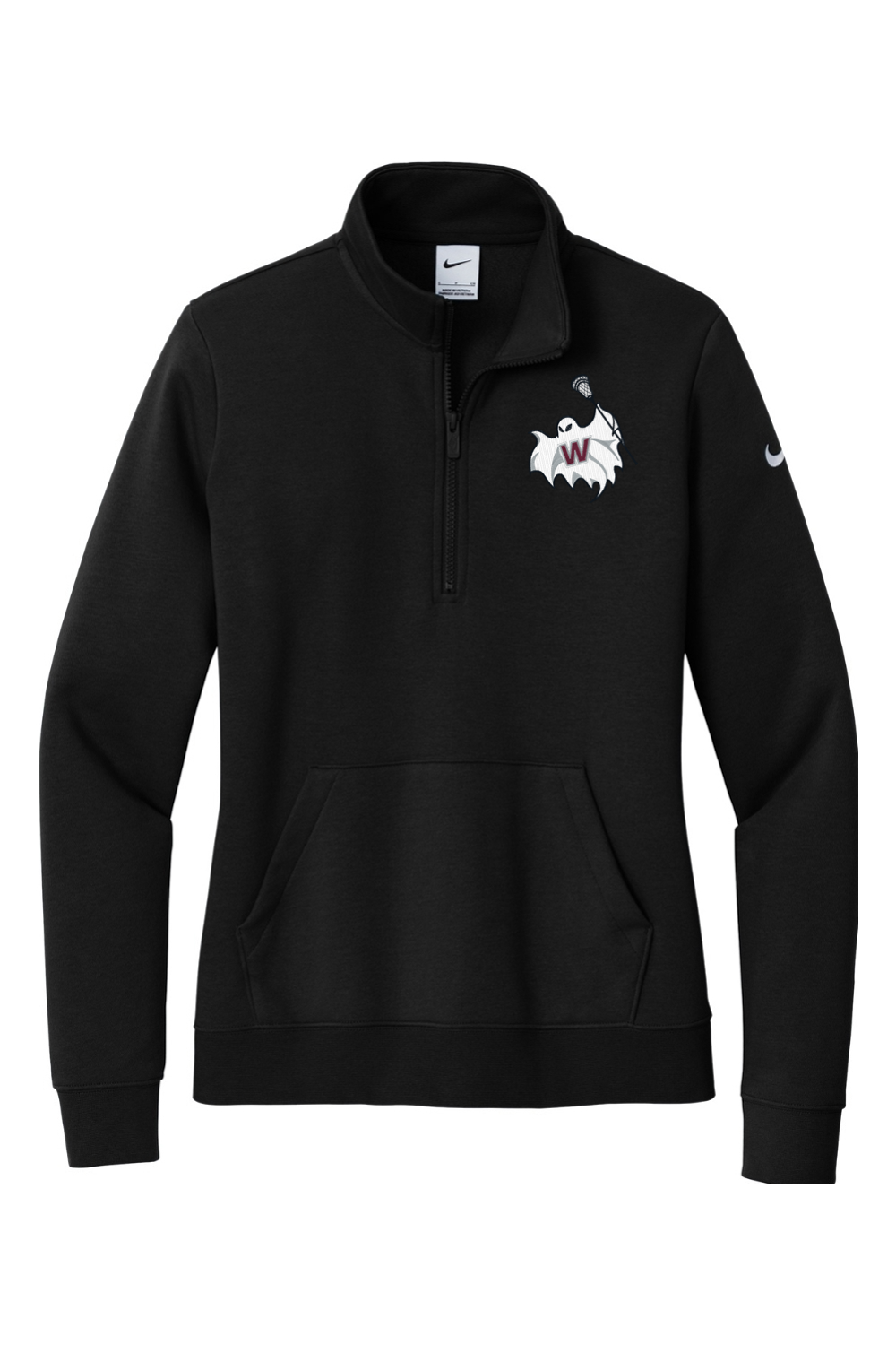 Westford Lacrosse Embroidered Nike Ladies Club Fleece Sleeve Swoosh 1/2-Zip