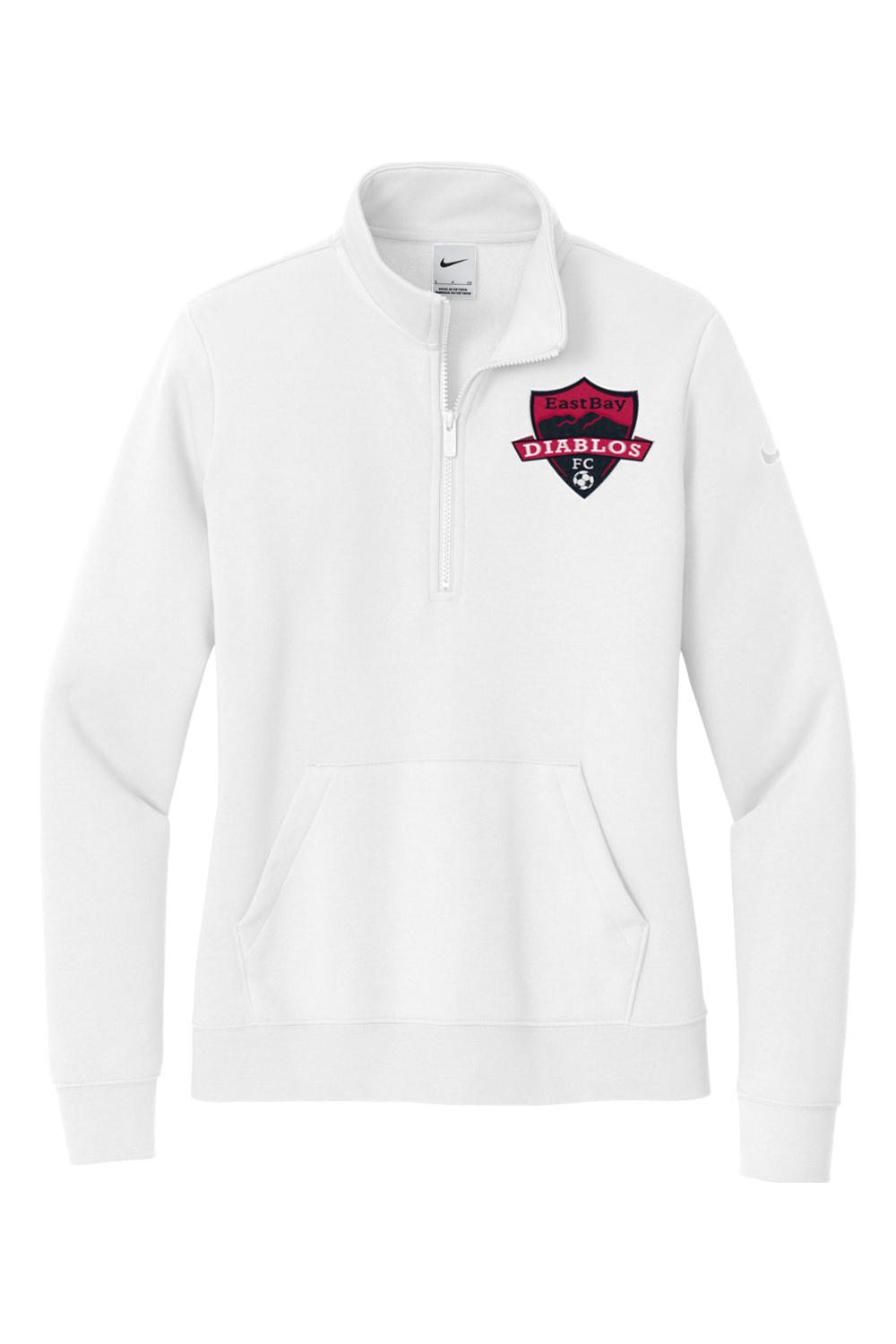 Diablos Futsal Embroidered Nike Ladies Club Fleece Sleeve Swoosh 1/2-Zip