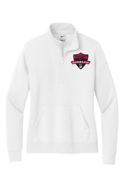 Diablos Futsal Embroidered Nike Ladies Club Fleece Sleeve Swoosh 1/2-Zip