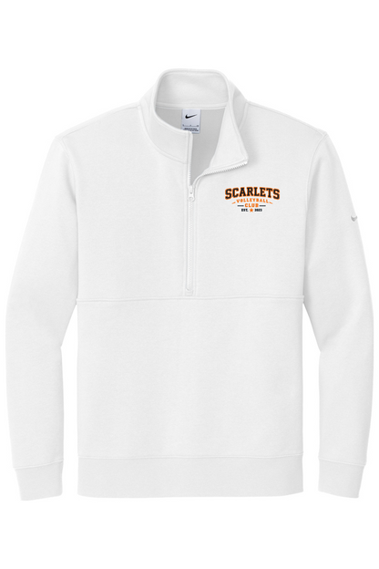 Scarlets Volleyball Embroidered Nike Club Fleece Sleeve Swoosh 1/2-Zip