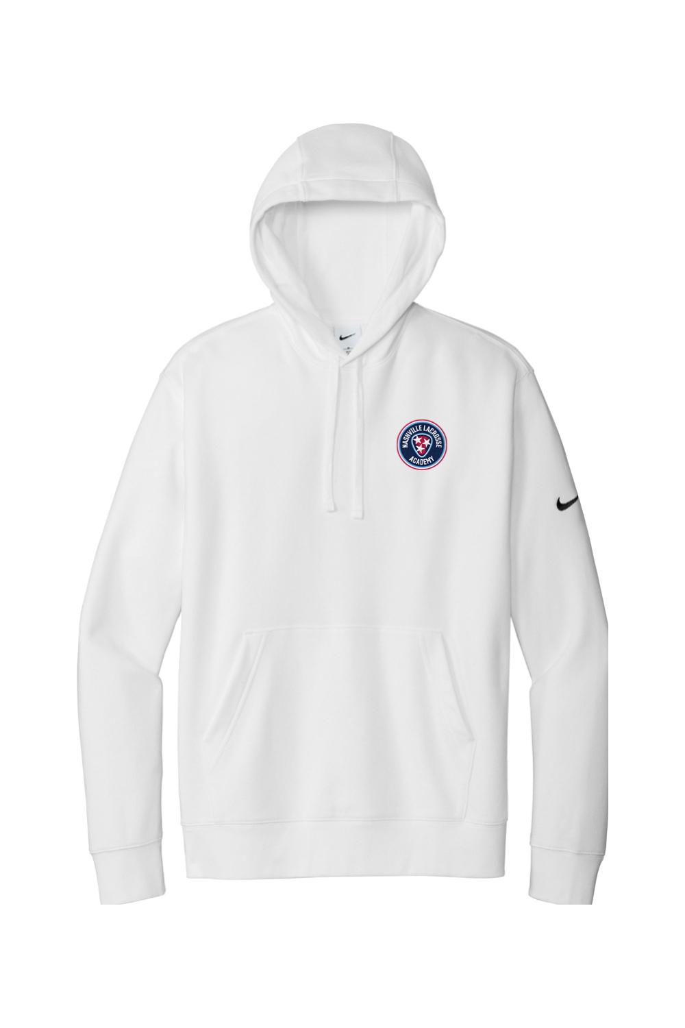 Nashville Lacrosse Embroidered Nike Club Fleece Sleeve Swoosh Pullover Hoodie