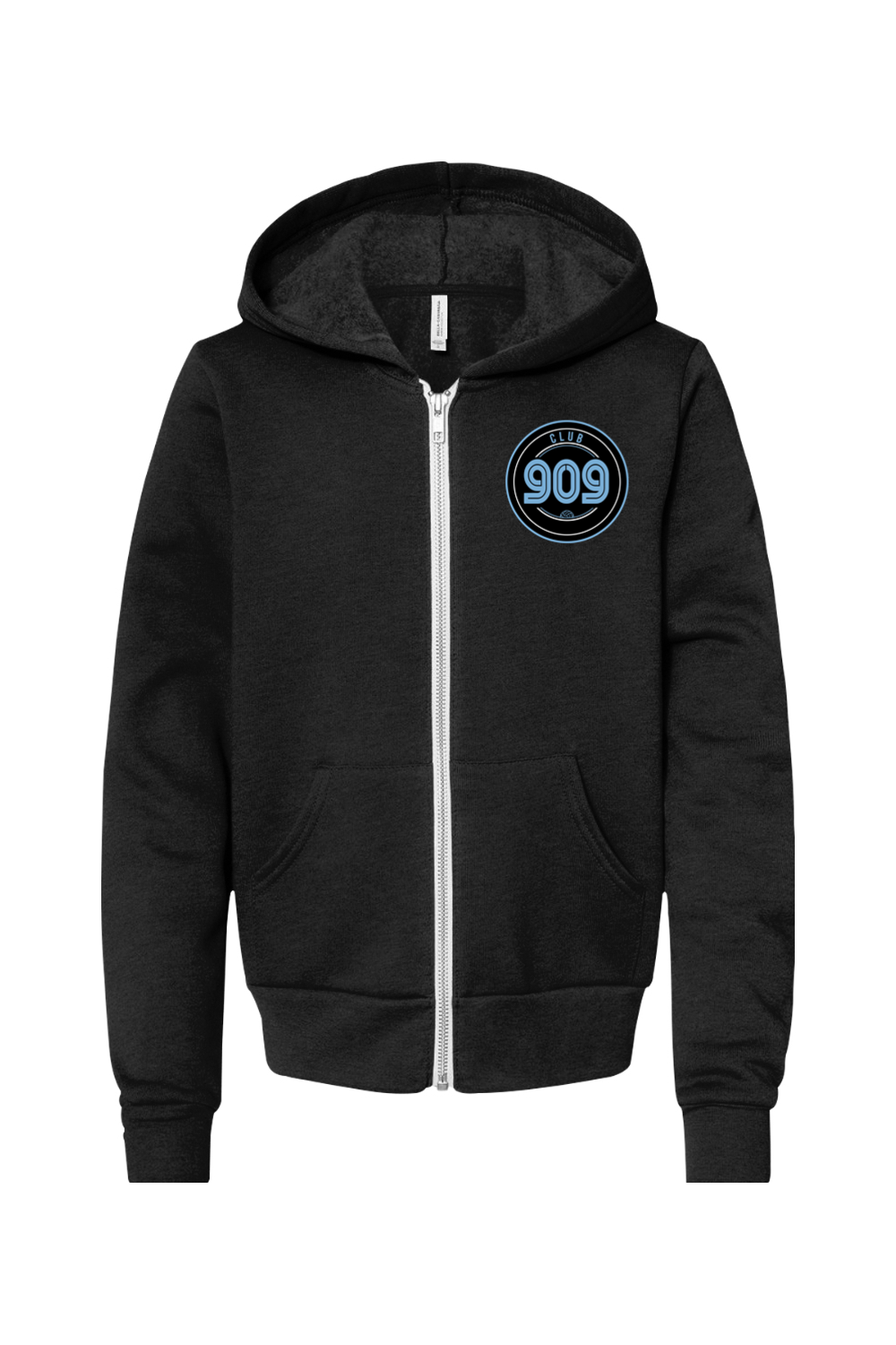 Club 909 Youth BELLA + CANVAS Sponge Fleece Full-Zip Hoodie (BC3739Y)