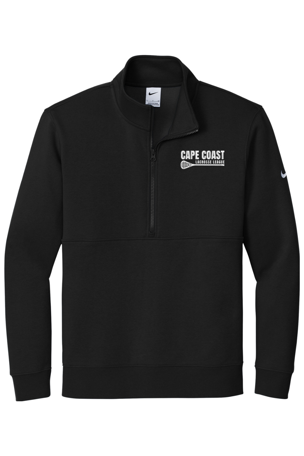 Cape Coast Lacrosse Embroidered Nike Club Fleece Sleeve Swoosh 1/2-Zip