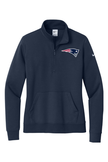 Homewood Lacrosse Embroidered Nike Ladies Club Fleece Sleeve Swoosh 1/2-Zip