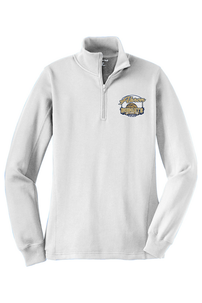 Arkron Bobcats Basketball Adult Women's Embroidered Quarter-Zip Pullover