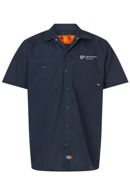 G&A Partners Men's Dickies Industrial Short Sleeve Work Shirt