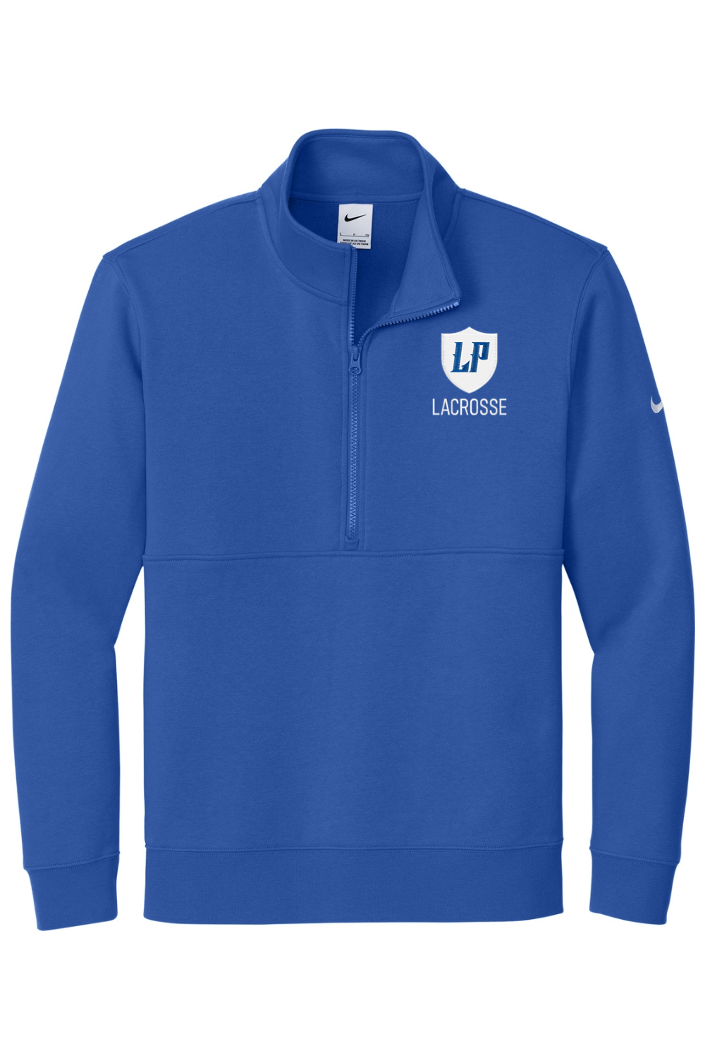 Lake Park Lacrosse Embroidered Nike Club Fleece Sleeve Swoosh 1/2-Zip
