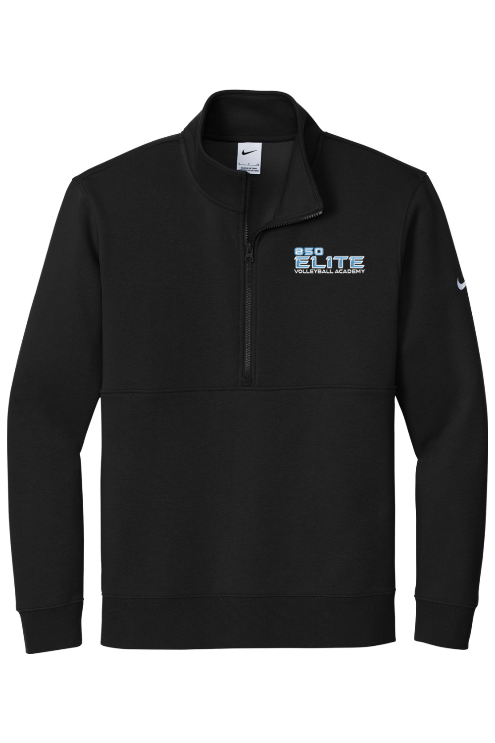 850 Elite Volleyball Embroidered Nike Club Fleece Sleeve Swoosh 1/2-Zip