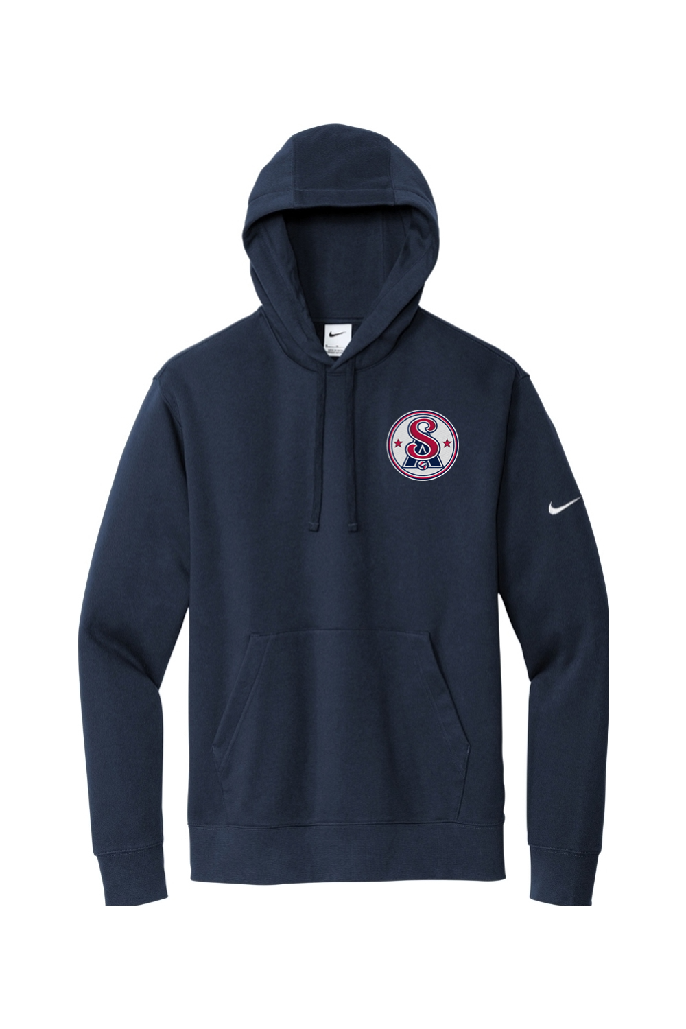 Southern Aces Volleyball Embroidered Nike Club Fleece Sleeve Swoosh Pullover Hoodie