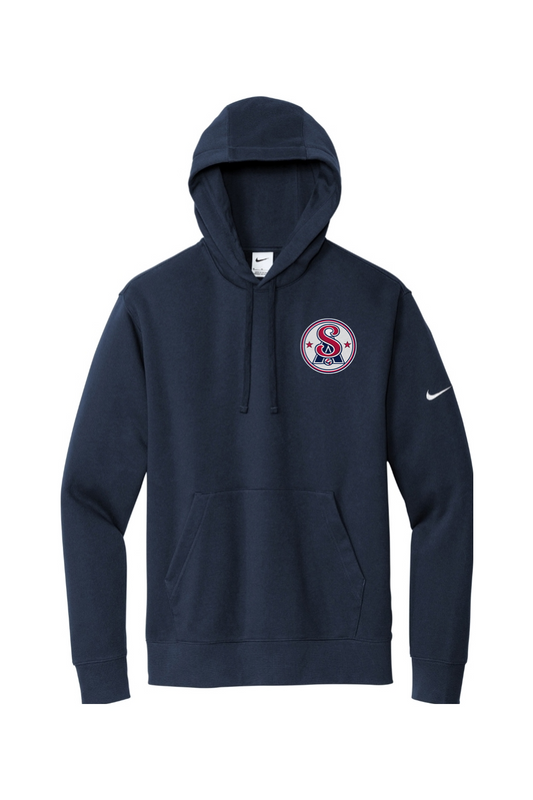 Southern Aces Volleyball Embroidered Nike Club Fleece Sleeve Swoosh Pullover Hoodie