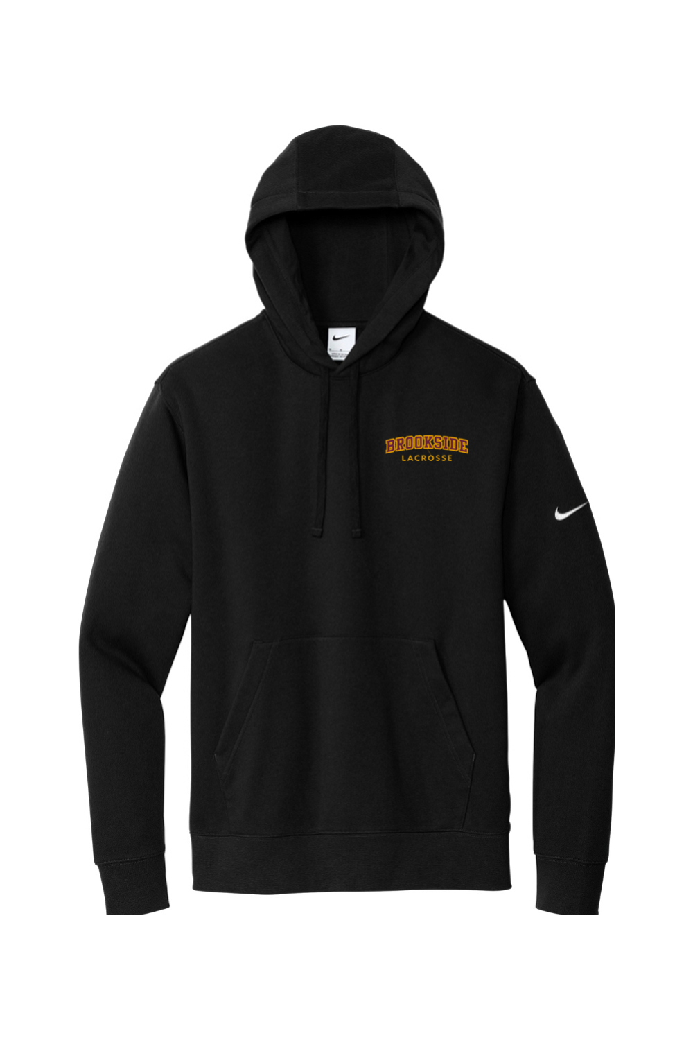 Brookside Lacrosse Embroidered Nike Club Fleece Sleeve Swoosh Pullover Hoodie