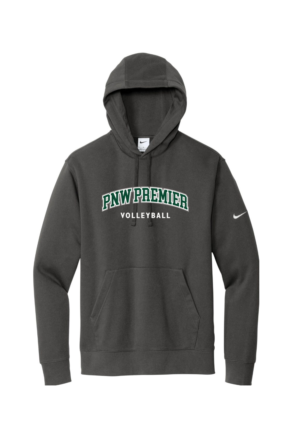 PNW Premier Volleyball Embroidered Nike Club Fleece Sleeve Swoosh Pullover Hoodie
