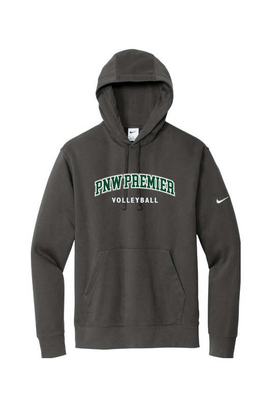PNW Premier Volleyball Embroidered Nike Club Fleece Sleeve Swoosh Pullover Hoodie