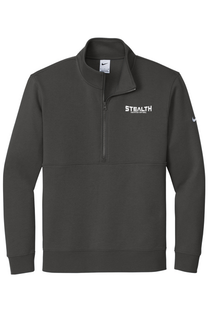 Stealth Fastpitch Embroidered Nike Club Fleece Sleeve Swoosh 1/2-Zip