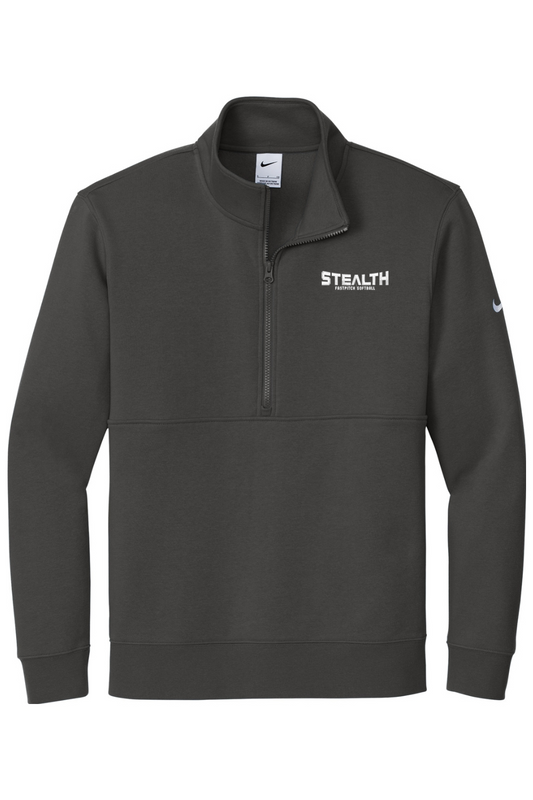 Stealth Fastpitch Embroidered Nike Club Fleece Sleeve Swoosh 1/2-Zip