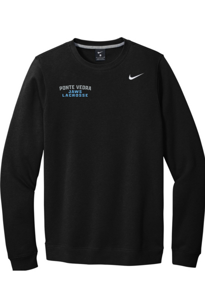 PV Jaws Lacrosse Embroidered Nike Club Fleece Crew