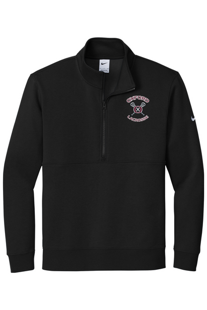 Oxford Lacrosse Embroidered Nike Club Fleece Sleeve Swoosh 1/2-Zip