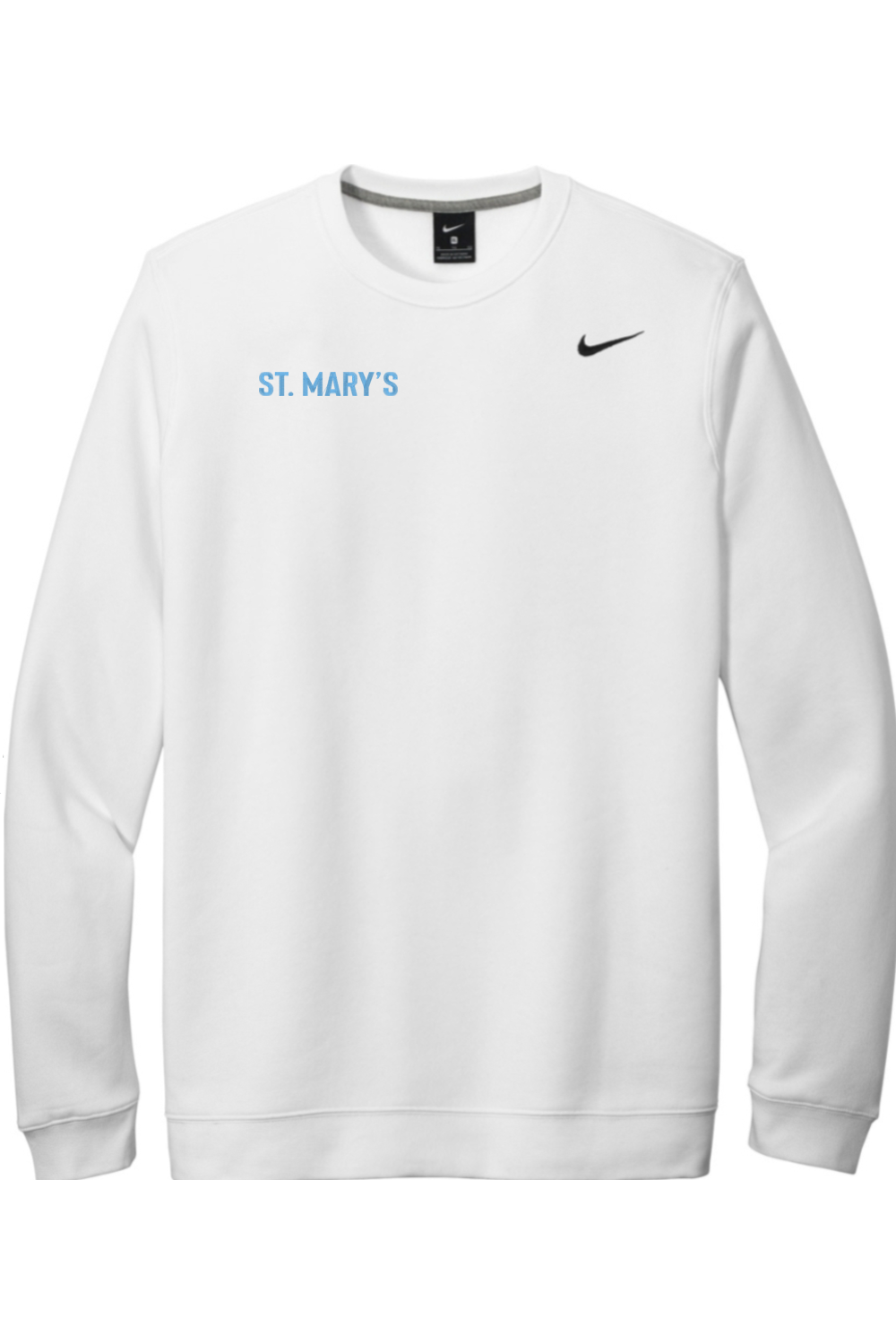 St Marys Basketball Embroidered Nike Club Fleece Crew