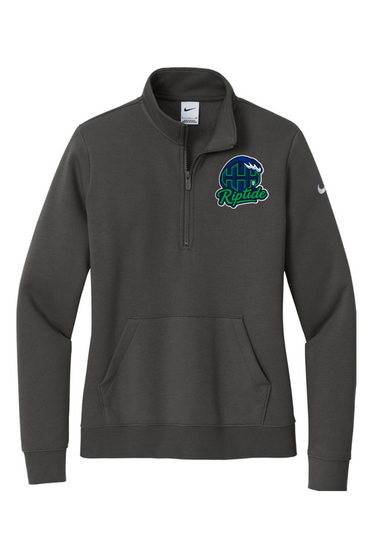 HHH Riptide Embroidered Nike Ladies Club Fleece Sleeve Swoosh 1/2-Zip