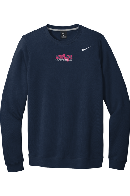 Norcal Flag Football Embroidered Nike Club Fleece Crew
