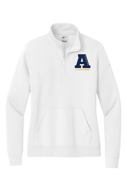 Arlington Eagles Lacrosse Embroidered Nike Ladies Club Fleece Sleeve Swoosh 1/2-Zip