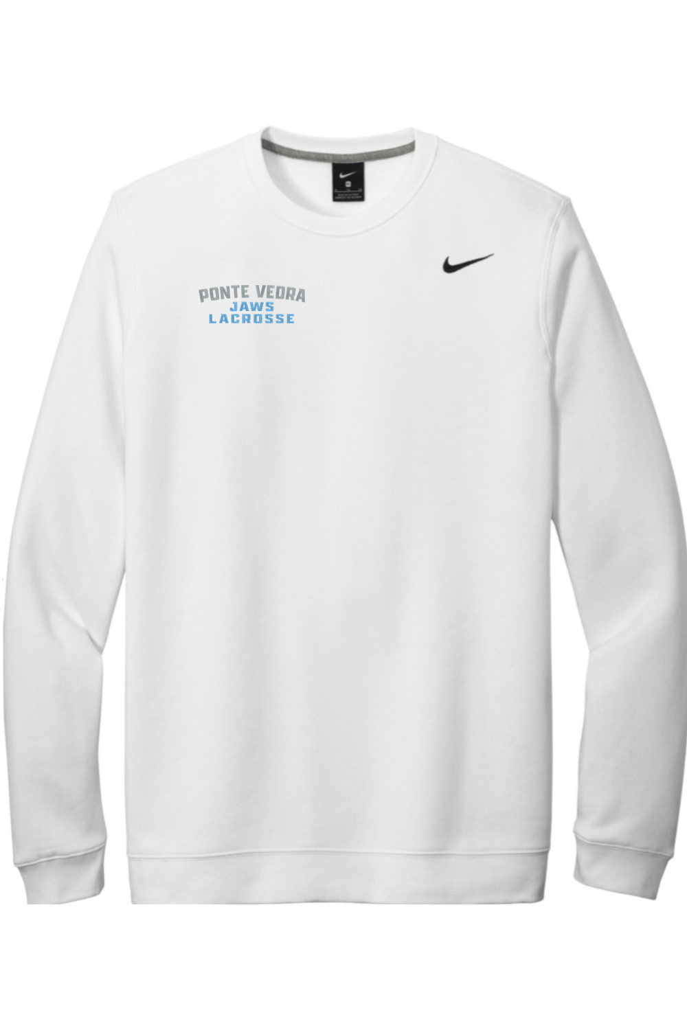 PV Jaws Lacrosse Embroidered Nike Club Fleece Crew