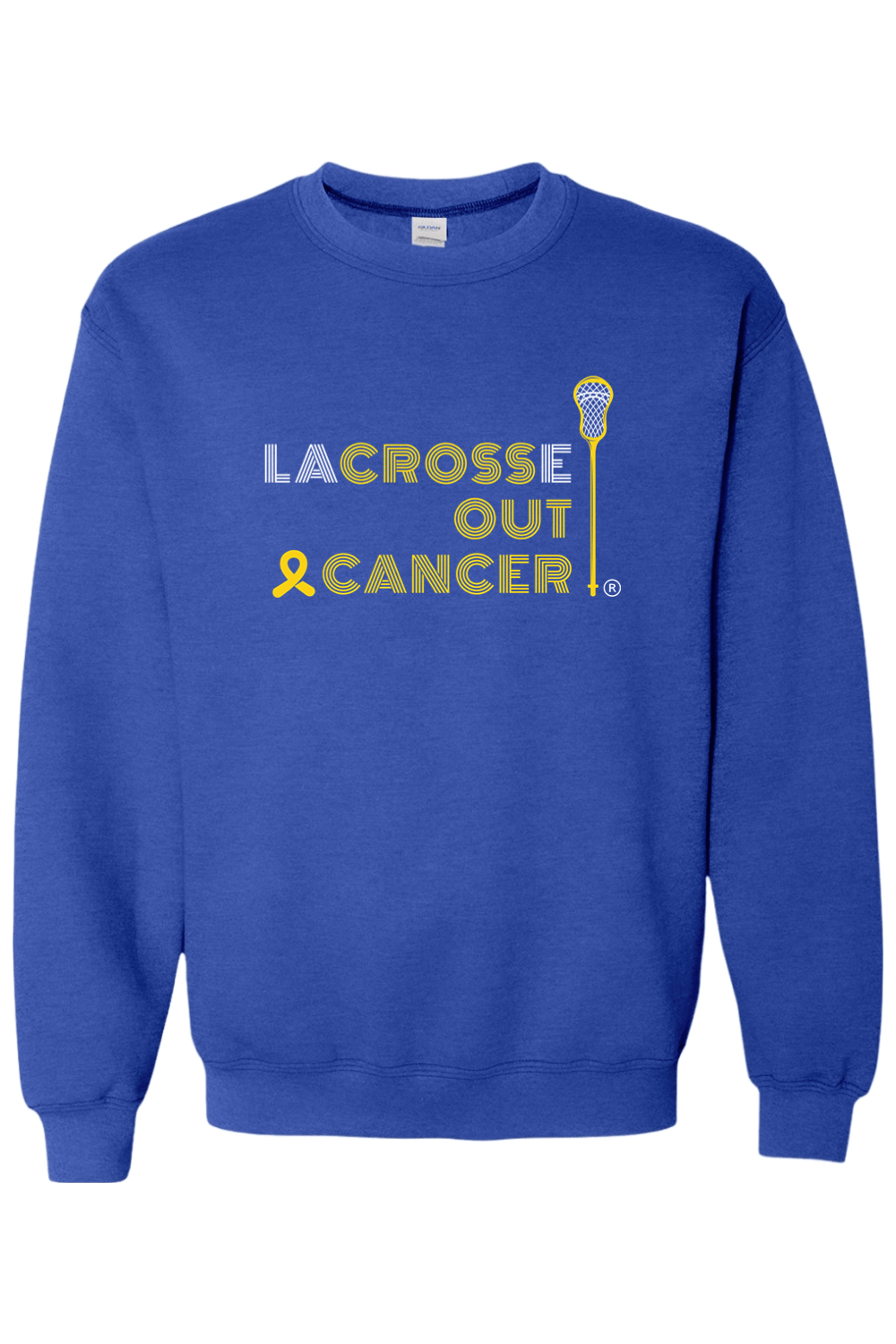 LaCROSSe Out Cancer Adult Heavyweight Sweatshirt