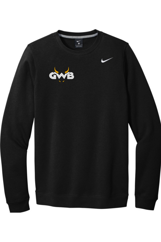 Great White Buffalo Embroidered Nike Club Fleece Crew
