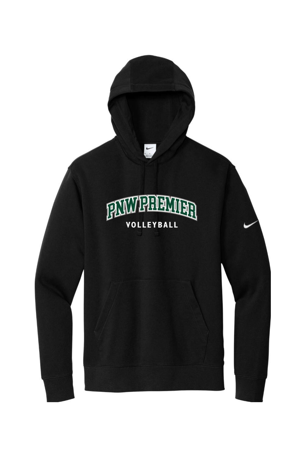 PNW Premier Volleyball Embroidered Nike Club Fleece Sleeve Swoosh Pullover Hoodie