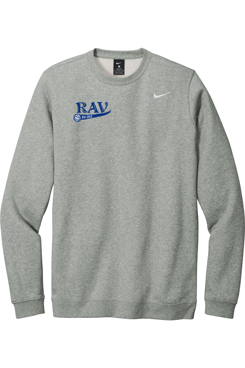 Rome Area Volleyball Embroidered Nike Club Fleece Crew