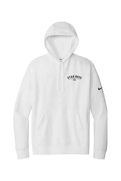 Star Boys Soccer Embroidered Nike Club Fleece Sleeve Swoosh Pullover Hoodie