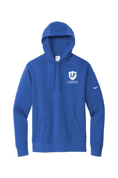 Lake Park Lacrosse Embroidered Nike Club Fleece Sleeve Swoosh Pullover Hoodie