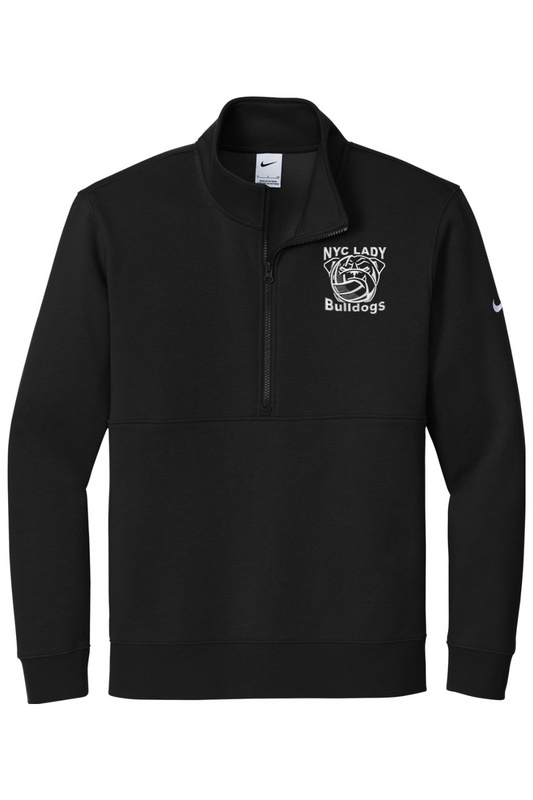 NYCB Embroidered Nike Club Fleece Sleeve Swoosh 1/2-Zip