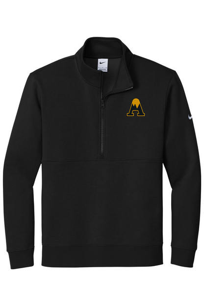 App State Lacrosse Embroidered Nike Club Fleece Sleeve Swoosh 1/2-Zip