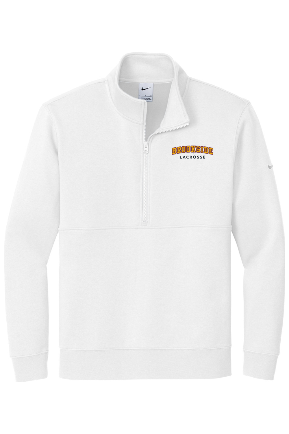 Brookside Lacrosse Embroidered Nike Club Fleece Sleeve Swoosh 1/2-Zip