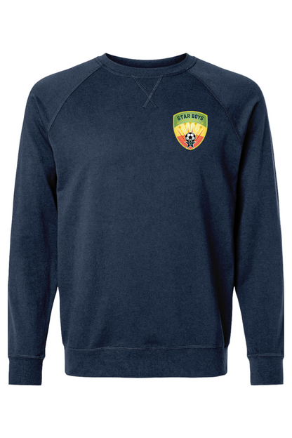 Star Boys Soccer Adult Heavyweight Raglan Long Sleeve