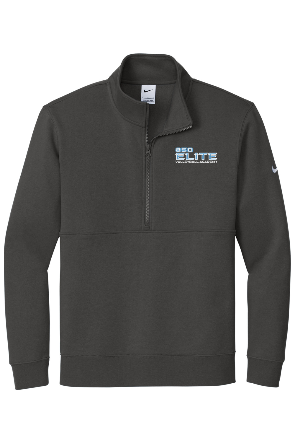 850 Elite Volleyball Embroidered Nike Club Fleece Sleeve Swoosh 1/2-Zip