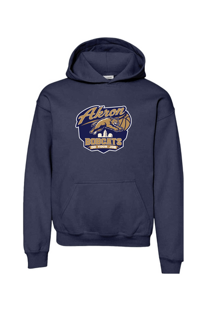 Arkron Bobcats Basketball Youth Hoodie