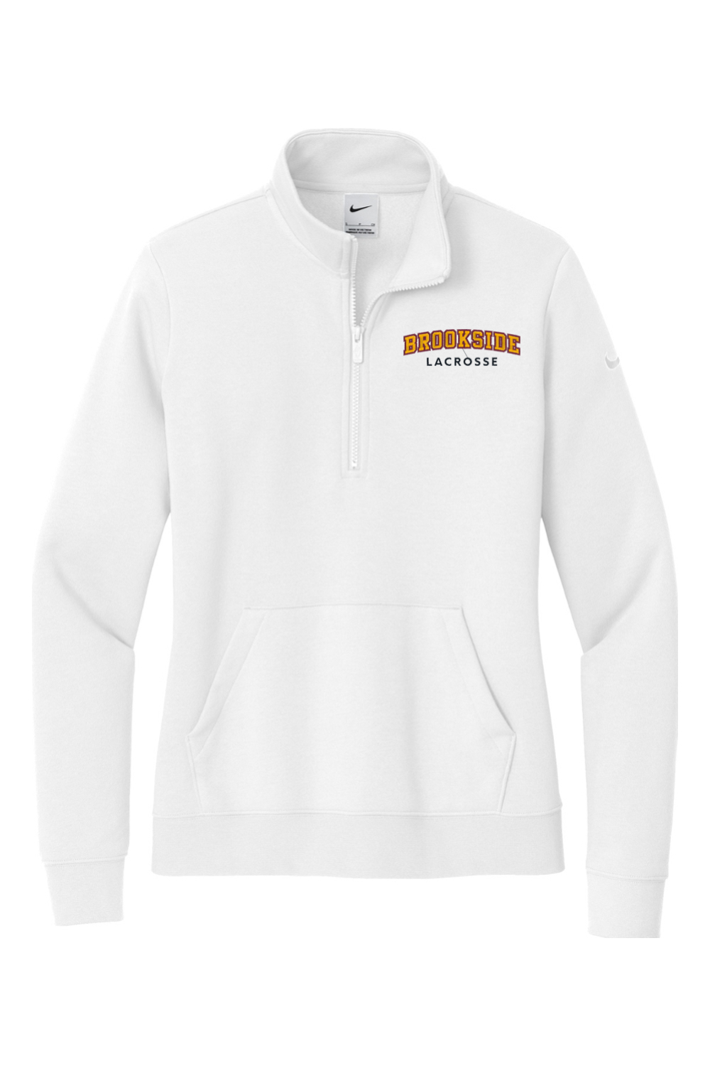 Brookside Lacrosse Embroidered Nike Ladies Club Fleece Sleeve Swoosh 1/2-Zip