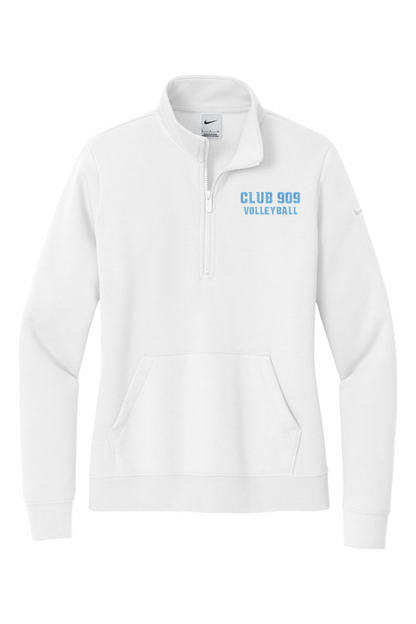 Risen 909 Coaches Embroidered Nike Ladies Club Fleece Sleeve Swoosh 1/2-Zip