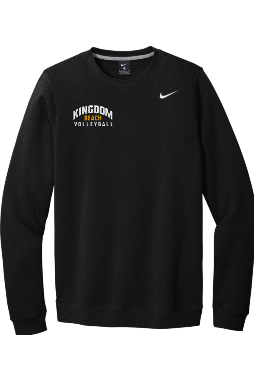 Kingdom Beach Volleyball Embroidered Nike Club Fleece Crew