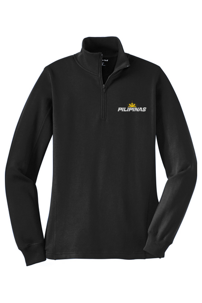 Philippines Lacrosse Adult Women's Embroidered Quarter-Zip Pullover