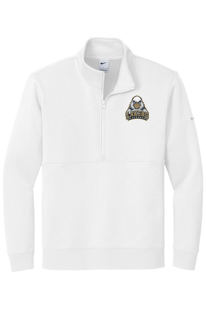 Lakers Lacrosse Embroidered Nike Club Fleece Sleeve Swoosh 1/2-Zip Signature Lacrosse