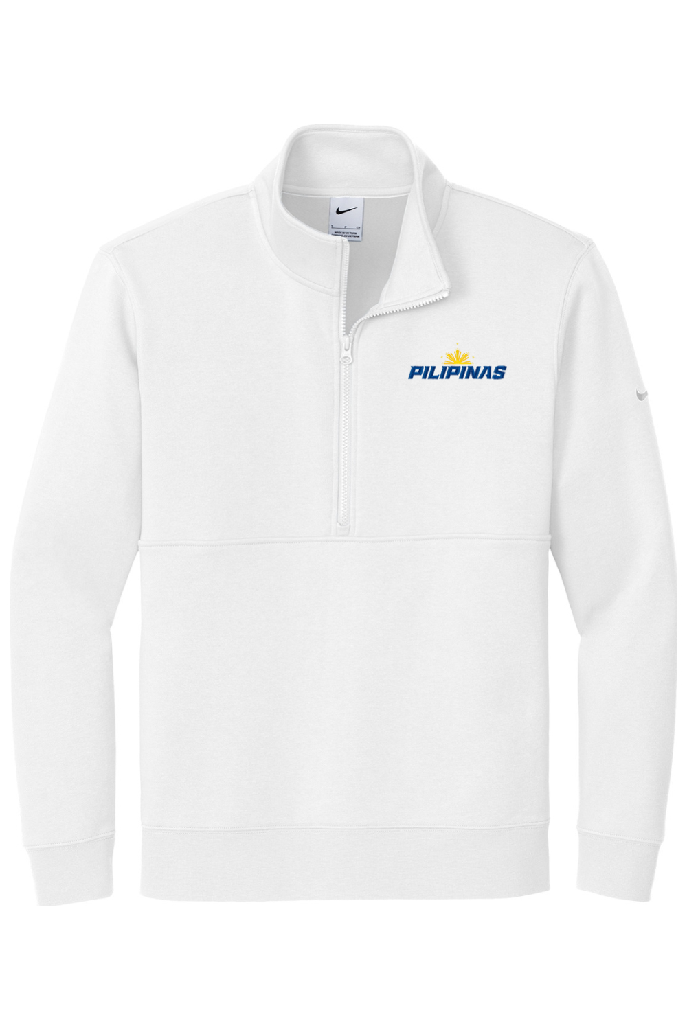 Philippines Lacrosse Embroidered Nike Club Fleece Sleeve Swoosh 1/2-Zip